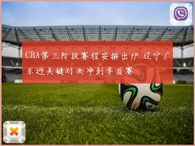 CBA第三阶段赛程安排出炉 辽宁广东迎关键对决冲刺季后赛